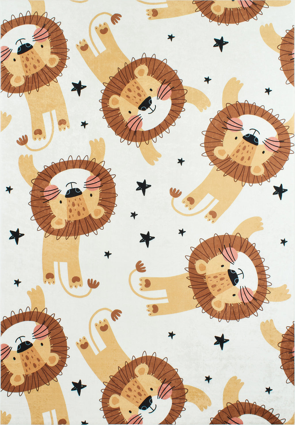 Happy - Tapis D'Intérieur - Polyester Imprimé - Beige