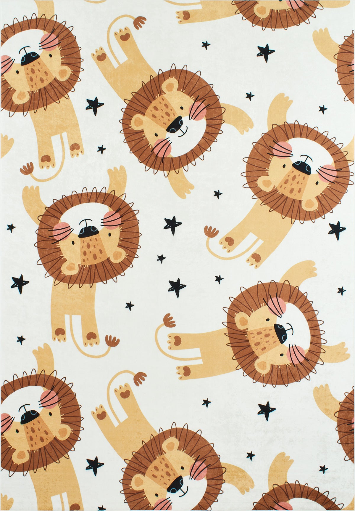 Happy - Tapis D'Intérieur - Polyester Imprimé - Beige