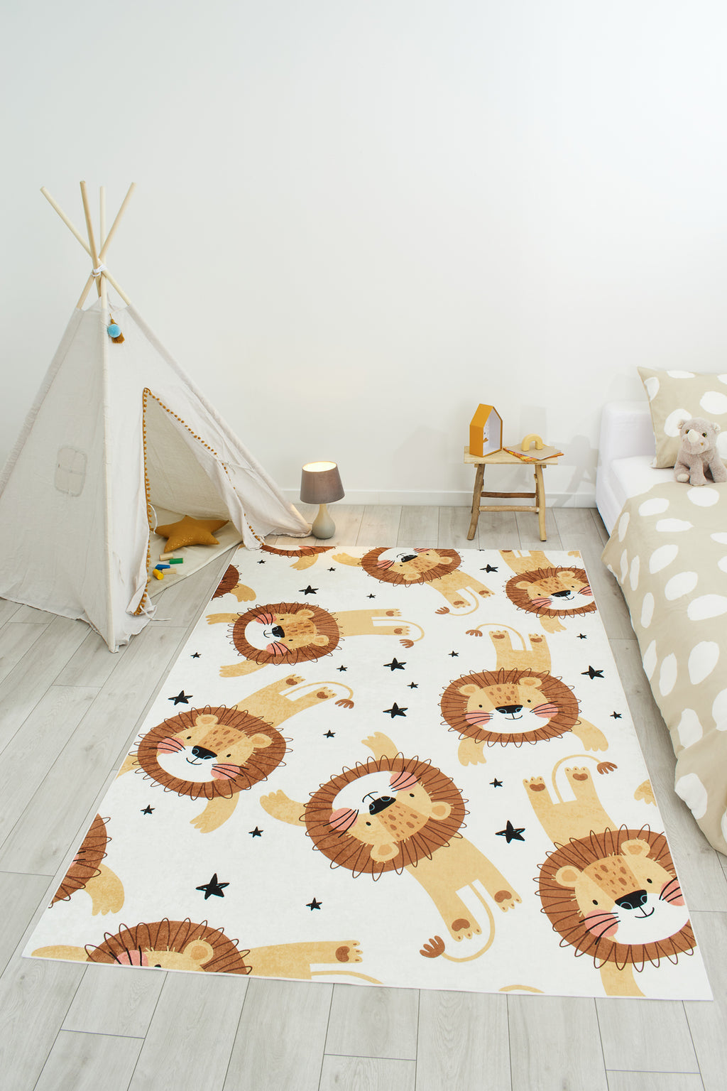 Happy - Tapis D'Intérieur - Polyester Imprimé - Beige