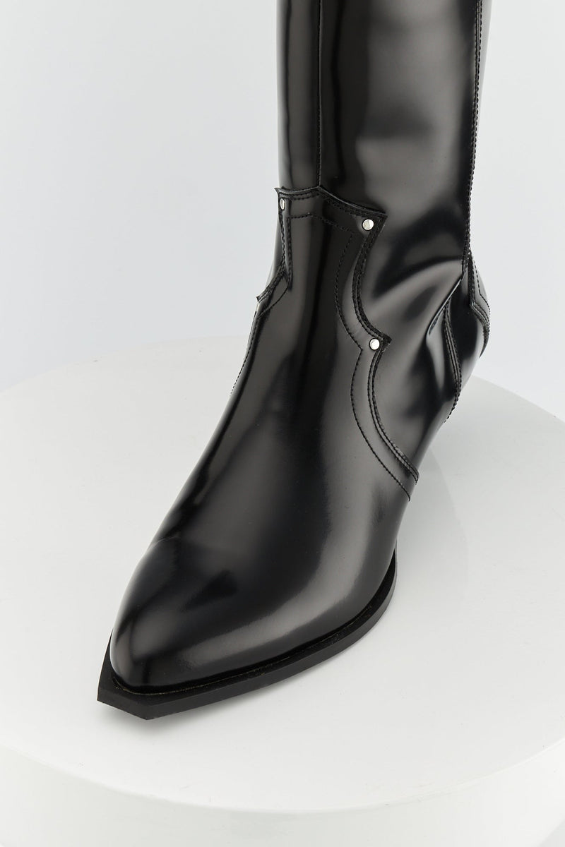 CITY - Harper-Cuir Glacé Noir