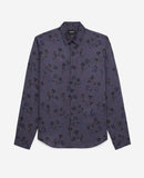 The Kooples - Chemise Fluide Imprimé Fleuri Grise - Homme