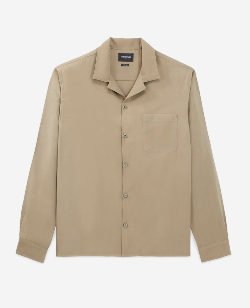 The Kooples - Chemise Col Hawaï Kaki Poches Plaquées - Homme