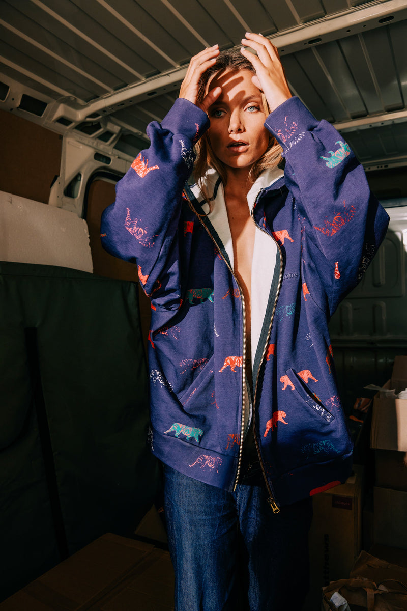 Sweat Jack En Polaire Imprimé Tigre