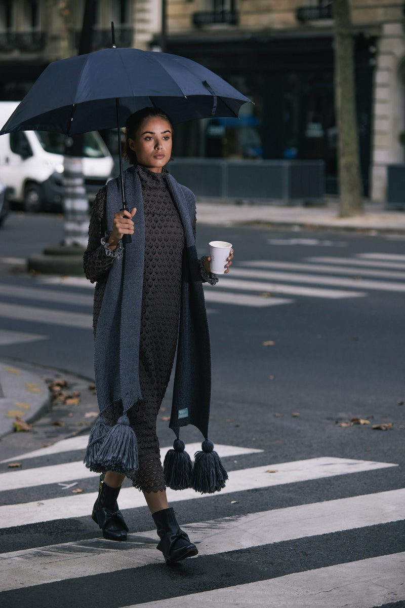 Robe Marshall En Dentelle Charbon