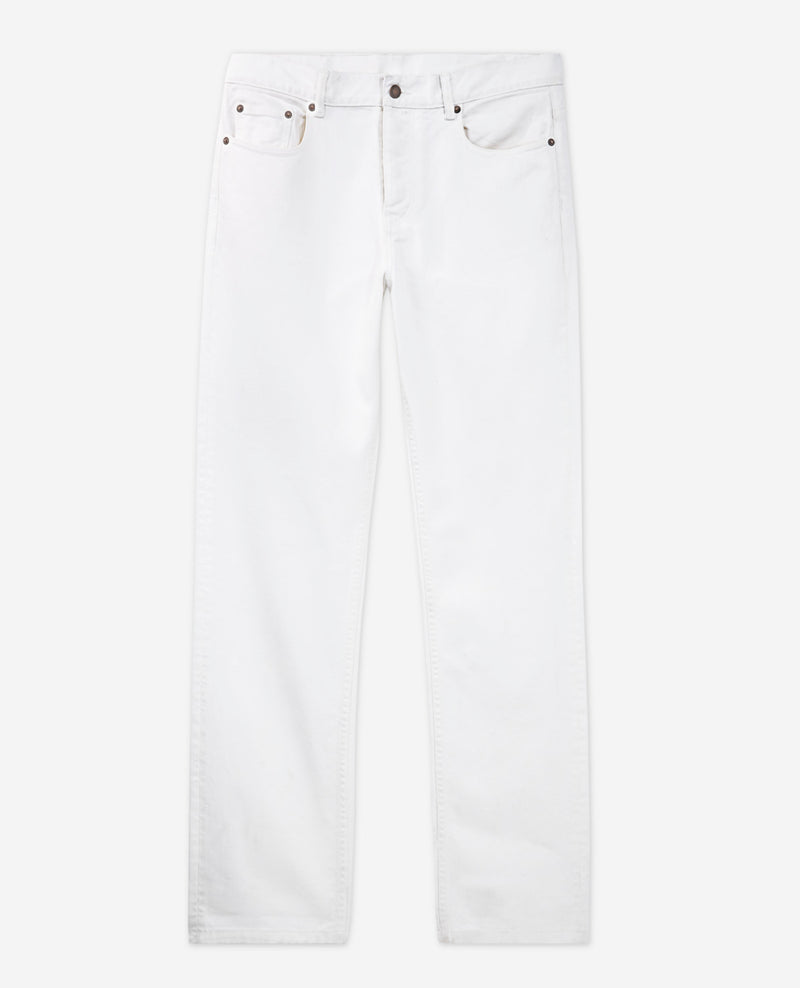 The Kooples - Jeans Brut Blanc À Cinq Poches Droit - Homme