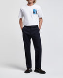 The Kooples - Pantalon Droit Laine Bleu Marine À Plis - Homme