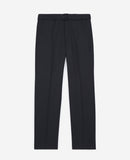 The Kooples - Pantalon Droit Laine Bleu Marine À Plis - Homme