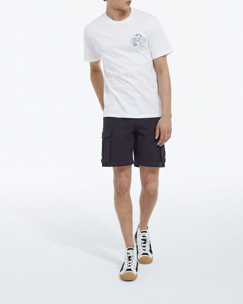 The Kooples - Black Organic Cotton Cargo Shorts - Man