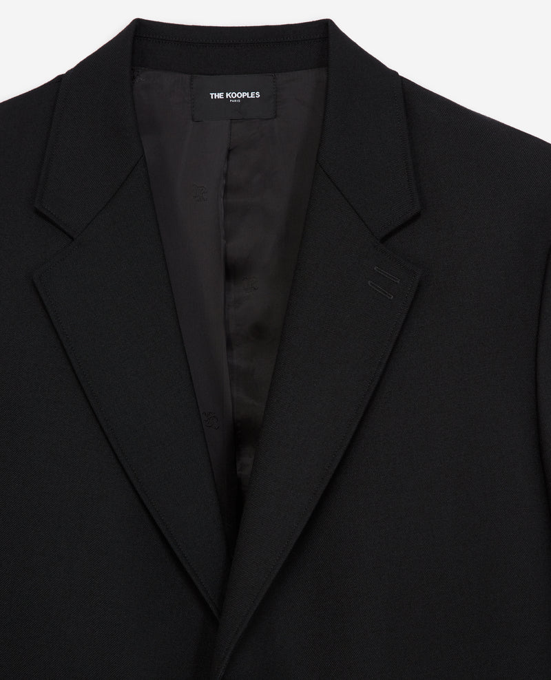 The Kooples - Veste Noire À Boutons Recouverts - Homme