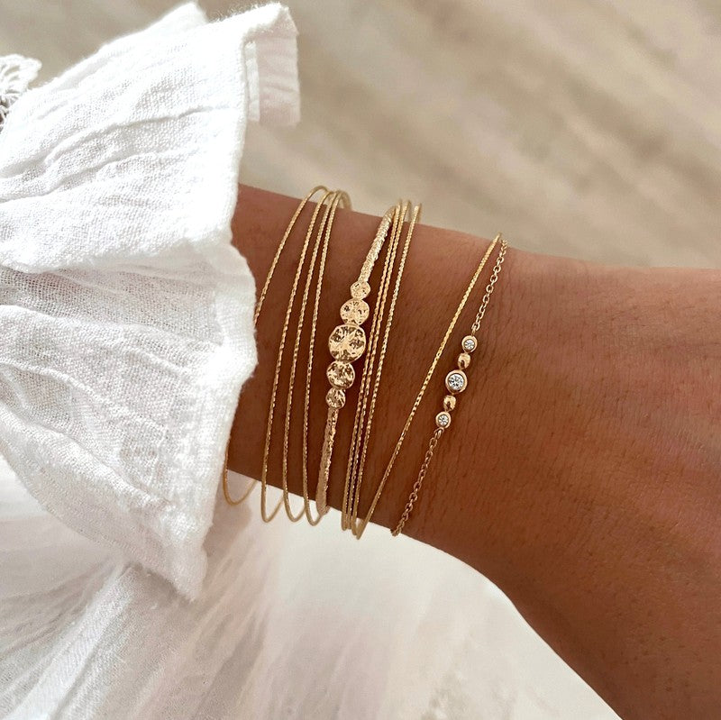 Brazalete Pia - Chapado en Oro