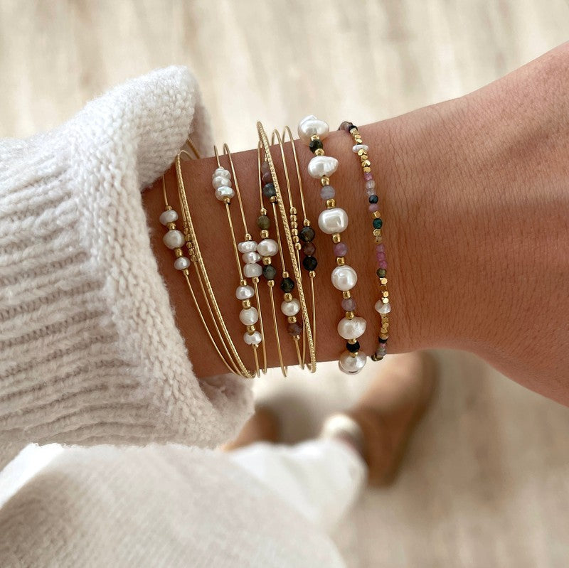 Brazalete Charlie - Acero turmalina