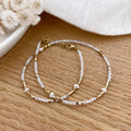 Pulsera Wallis - Acero con Ágata Blanca
