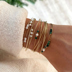 Brazalete Charlie - Acero Jaspe Verde