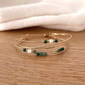 Brazalete Charlie - Acero Jaspe Verde