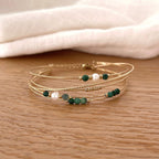 Brazalete Charlie - Acero Jaspe Verde