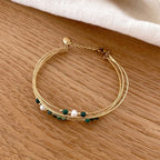 Brazalete Charlie - Acero Jaspe Verde
