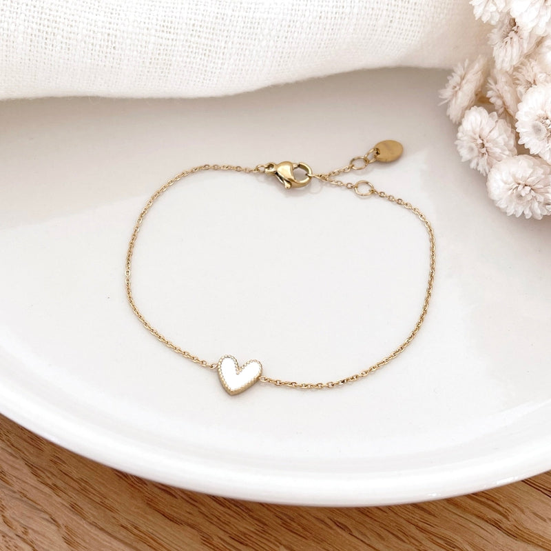 Pulsera "Louka" de acero blanco-Pulseras-Instants Plaisirs • Joyas-Instants Plaisirs | Joyas