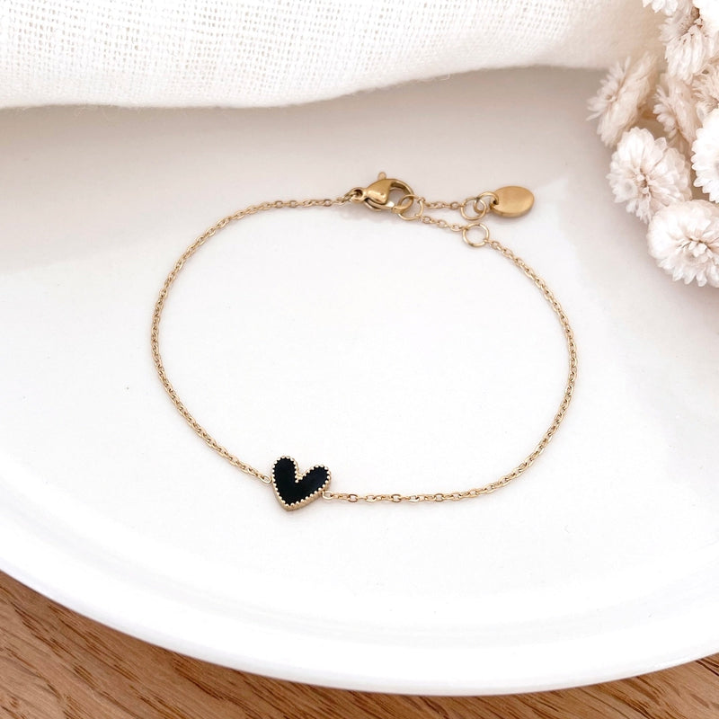 Bracelet "Louka" noir acier-Bracelets-Instants Plaisirs • Bijoux-Instants Plaisirs | Bijoux