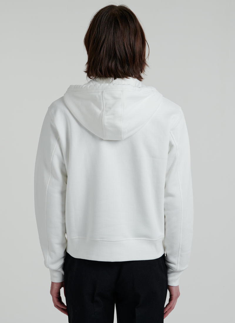 Fursac - Hooded Sweat Blanc In Cotton Jersey