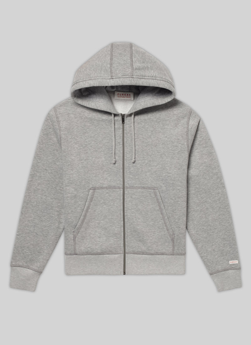 Fursac - Sweat À Capuche Gris En Jersey De Coton