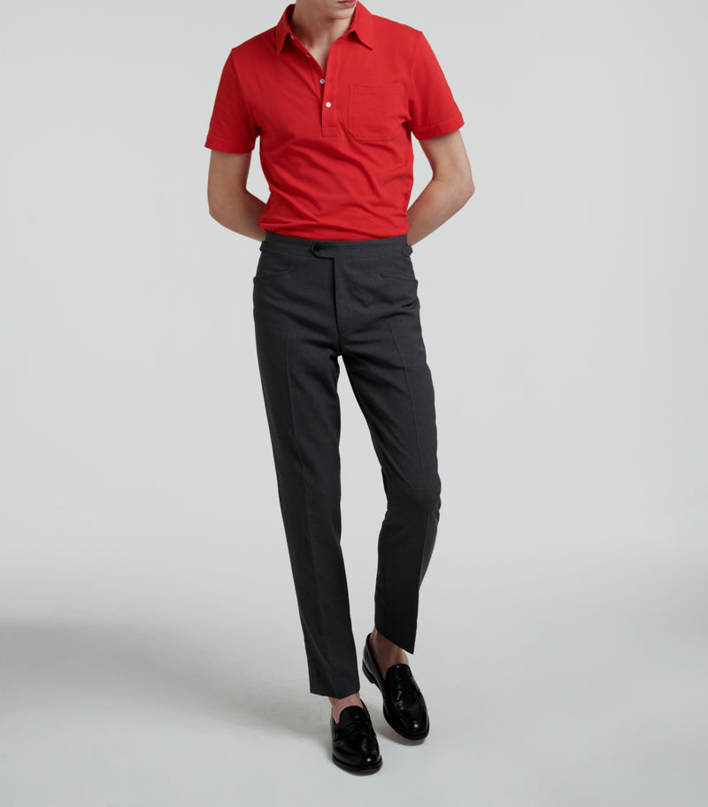 Fursac - Red Cotton Jersey Polo Shirt