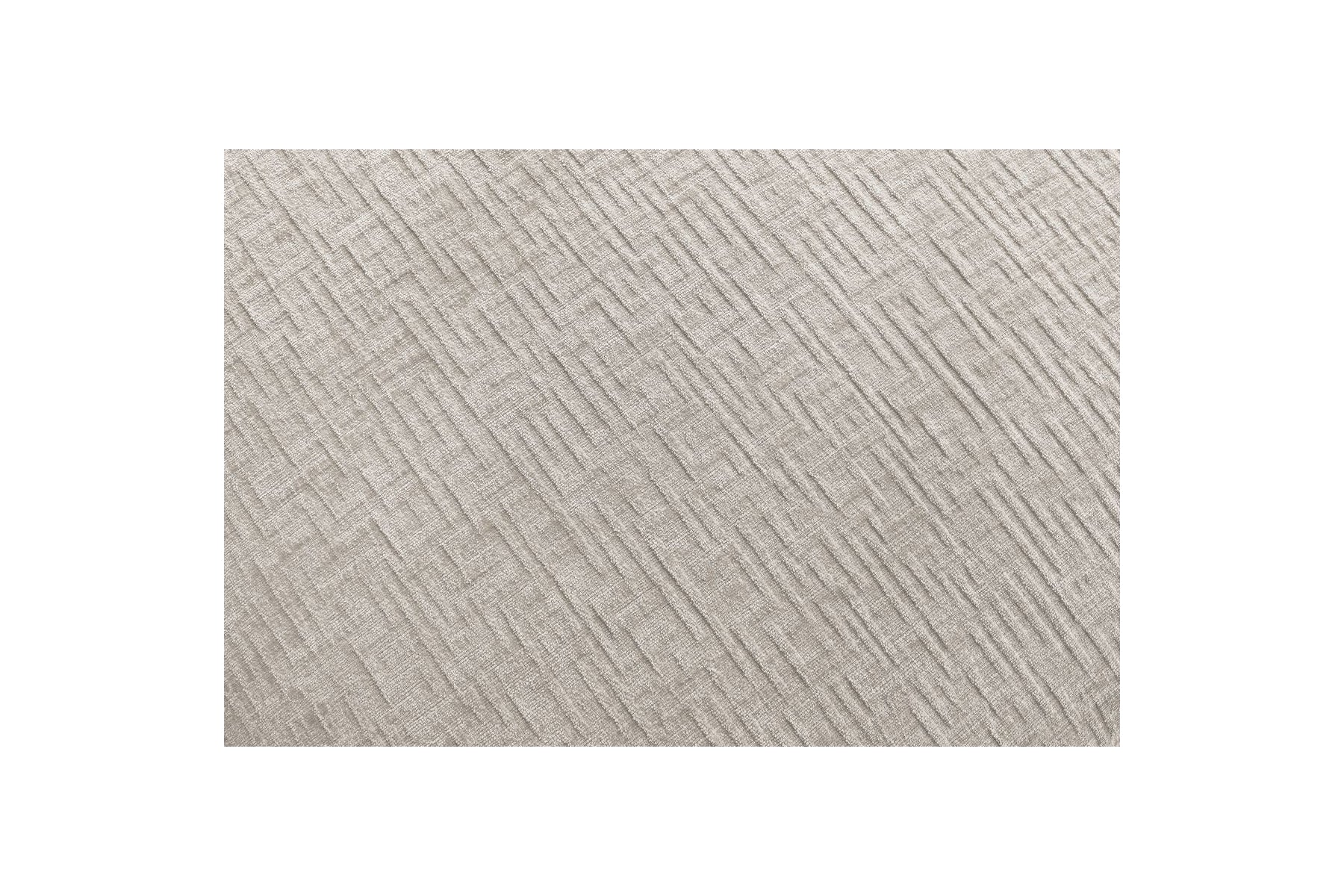 Jeanne - Fixed Modular Corner Sofa - Textured Fabric with 2 Armless Chairs, 1 Corner Unit and 2 Pouffes