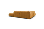 Jeanne - Fixed Modular Corner Sofa - Textured Fabric with 2 Armless Chairs, 1 Corner Unit and 2 Pouffes