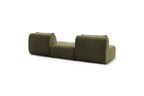 Fixed Straight 3-Seater Jeanne Textured Fabric Sofa