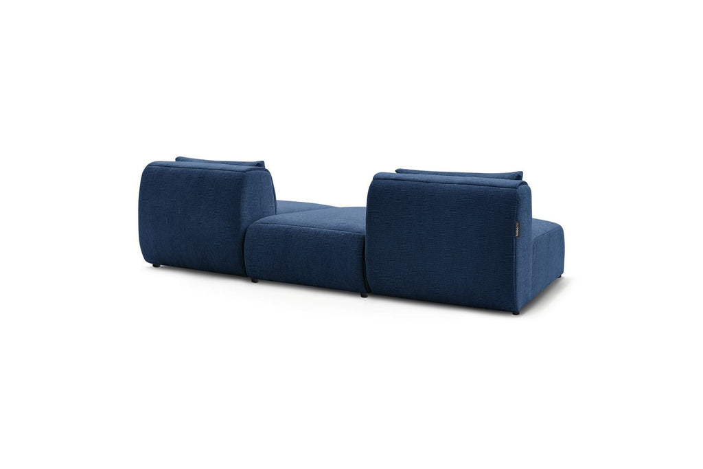 Fixed Straight 3-Seater Jeanne Textured Fabric Sofa