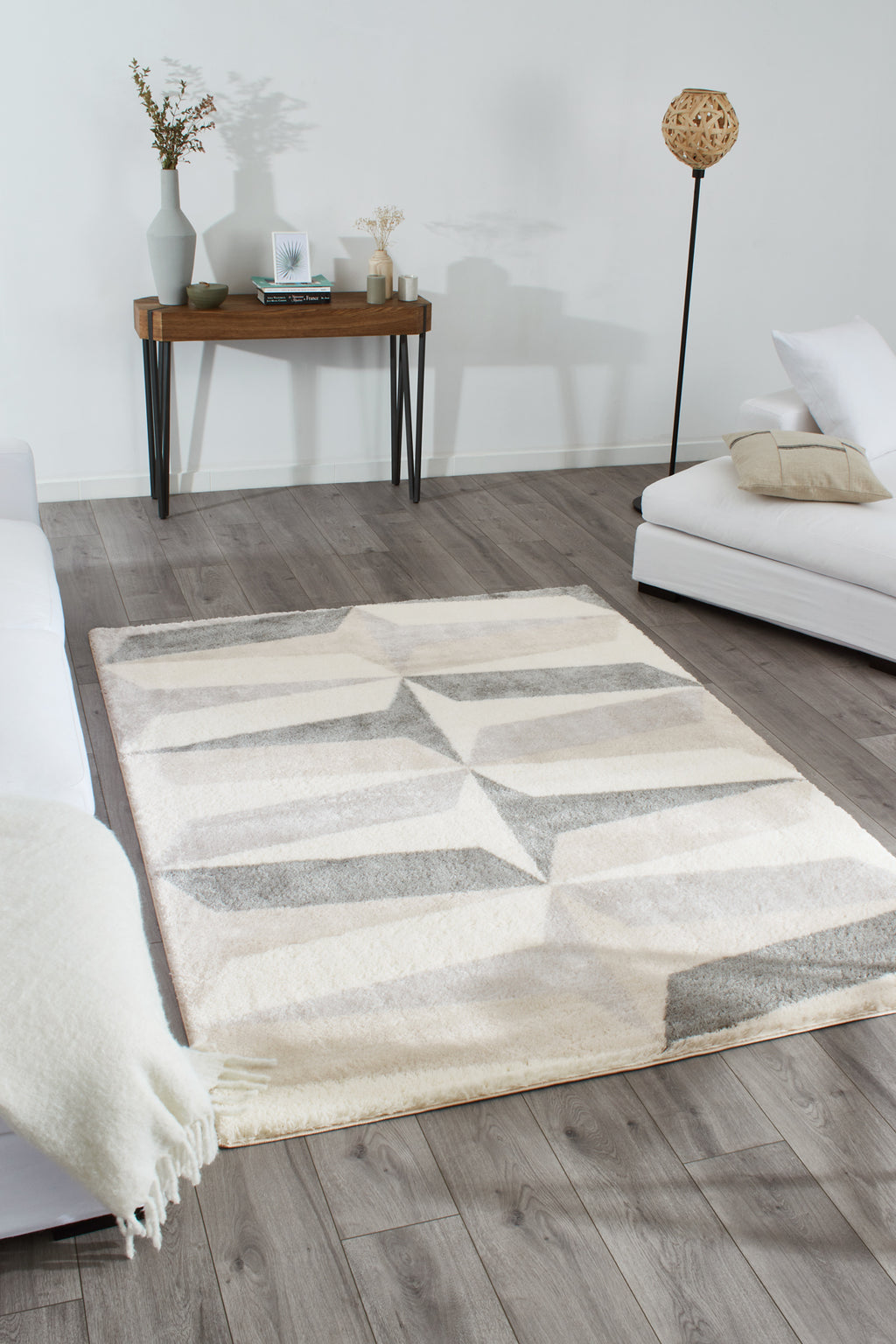 Karena - Tapis D'Intérieur - Polyester - Gris