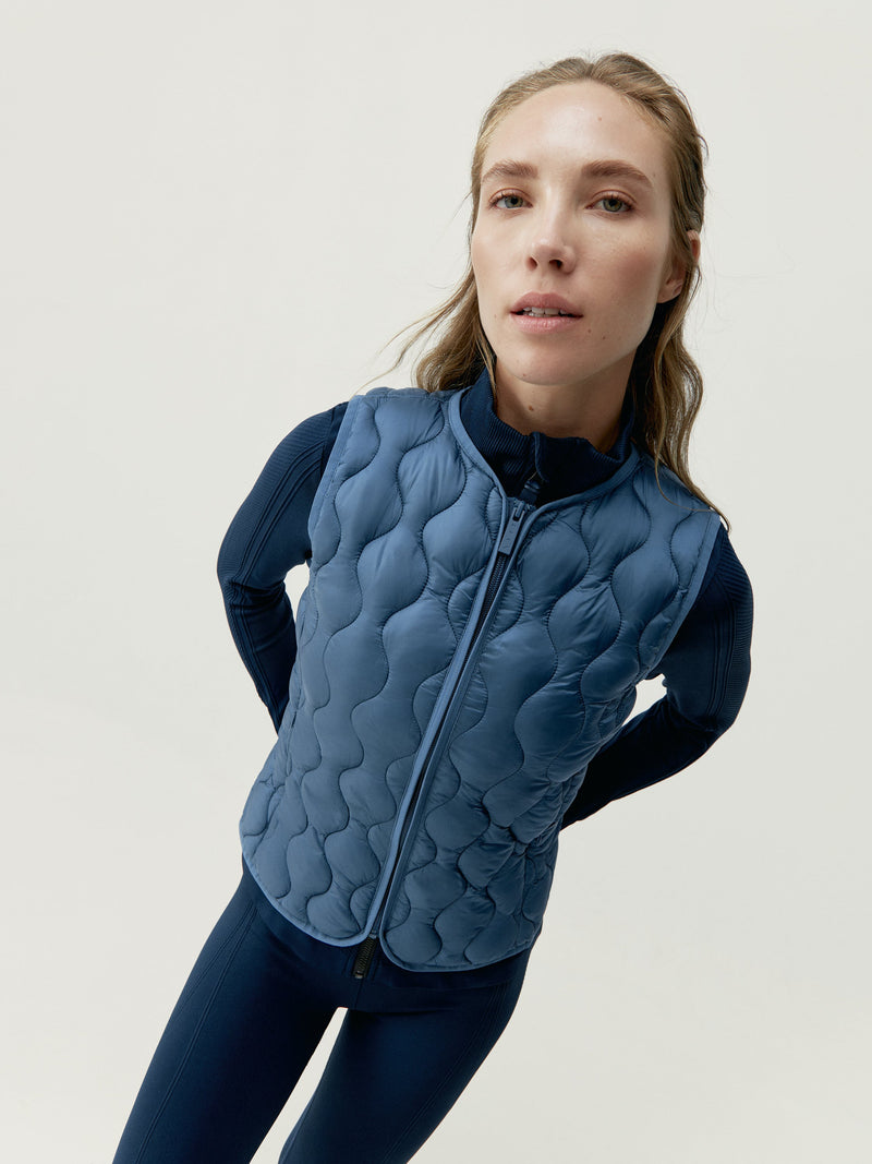 Gilet Kenal - Bleu Vintage - Femme