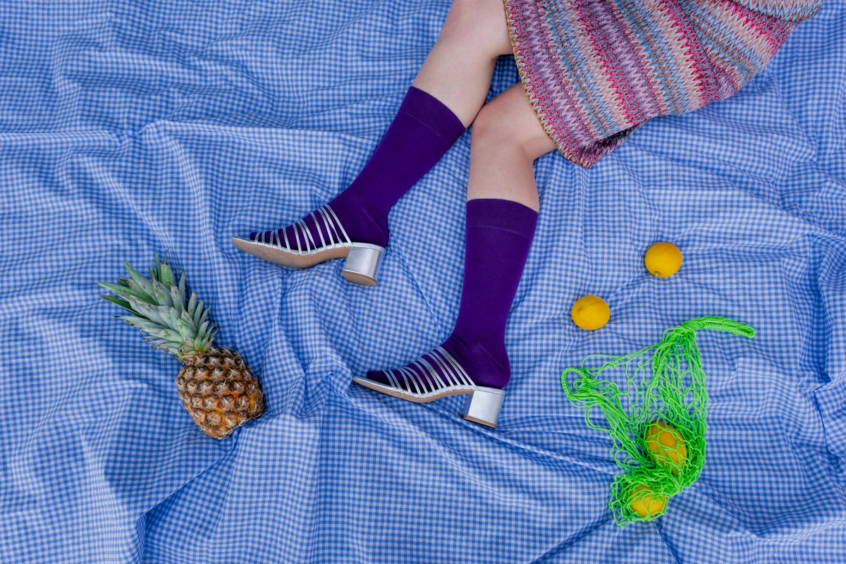 KLUE organic cotton colorful Solid Socks Pack x4 | AIR - klueconcept