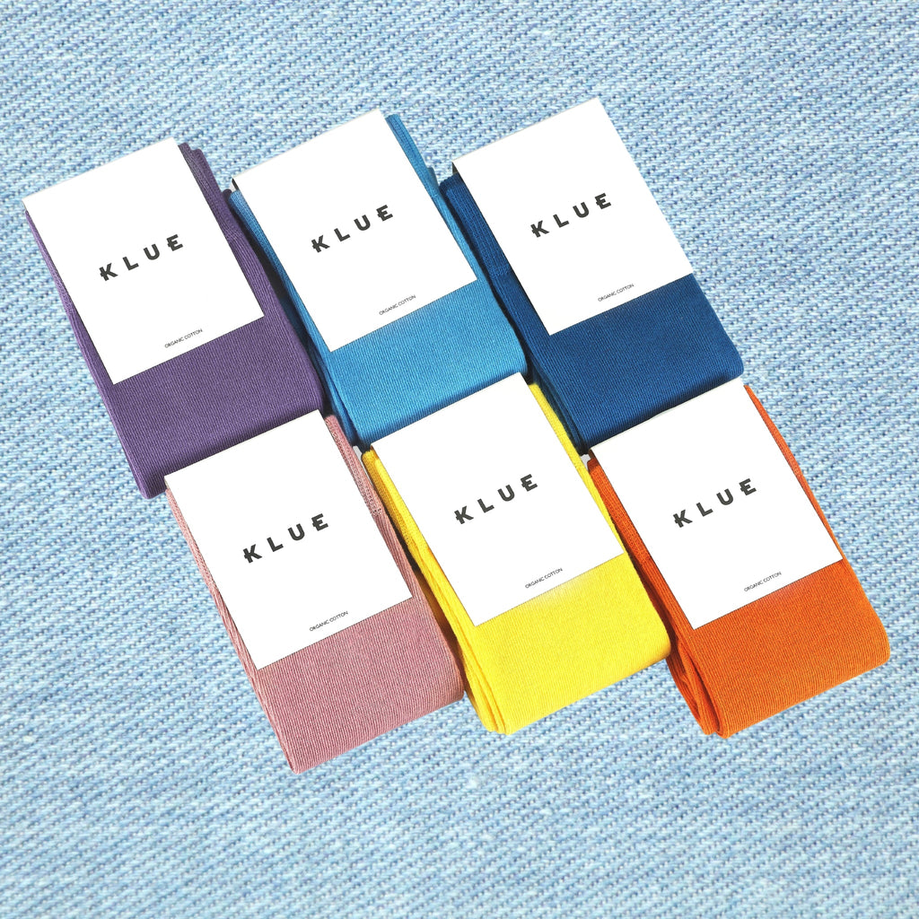 Confezione regalo Klue con 6 paia di calzini tinta unita in cotone biologico | PASTELLO - klueconcept