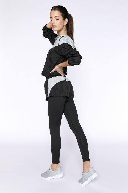 Adele Training Tights With Shorts - Negro/Gris - Mujer