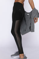 Running tights with Maria pocket - Black - Woman