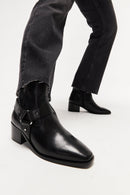 CITY - Luna-Cuir Lisse Noir