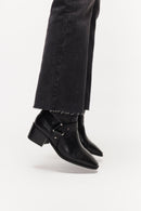 CITY - Luna-Cuir Lisse Noir