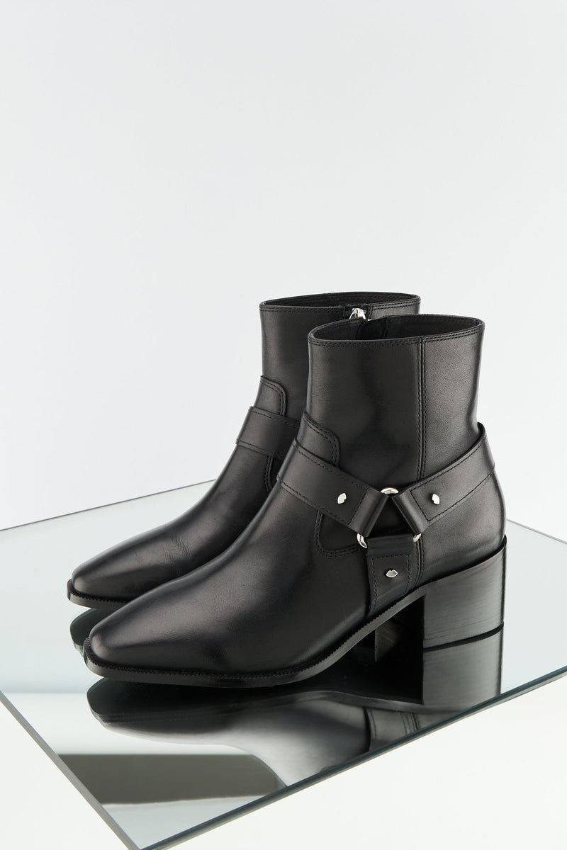 CITY - Luna-Cuir Lisse Noir