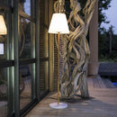 Solar-powered, rechargeable floor lamp with wood-colored metal base Scandinavian design LED blanc warm/blanc dimmable STANDY WOOD SOLAR H150cm - REDDECO.com