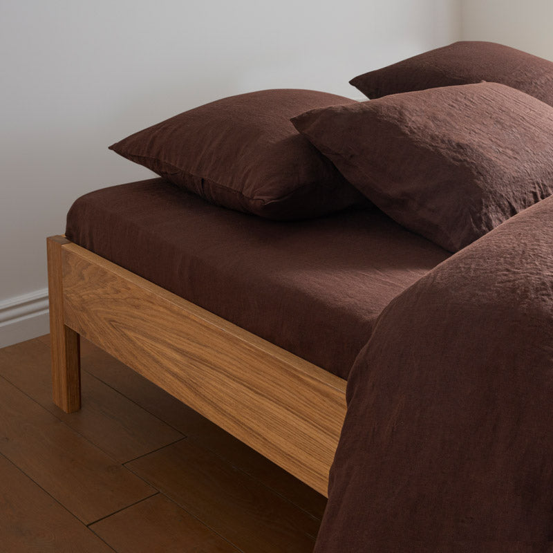 Fitted Sheet - Linen Wash - Cocoa