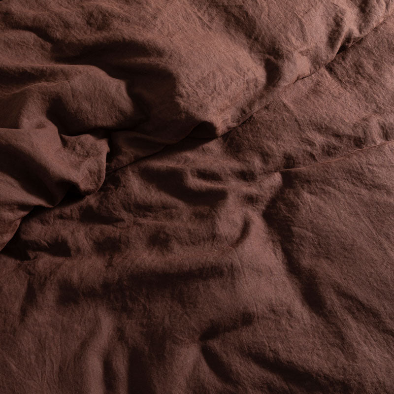 Duvet Cover - Washed Linen - Cocoa