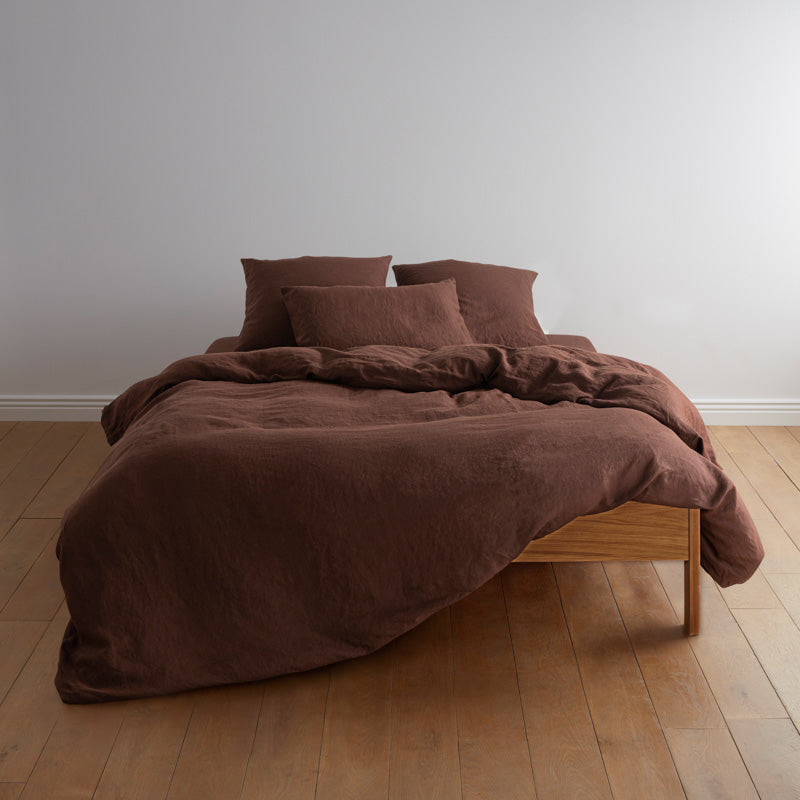 2 Pillowcases - Washed Linen - Cocoa