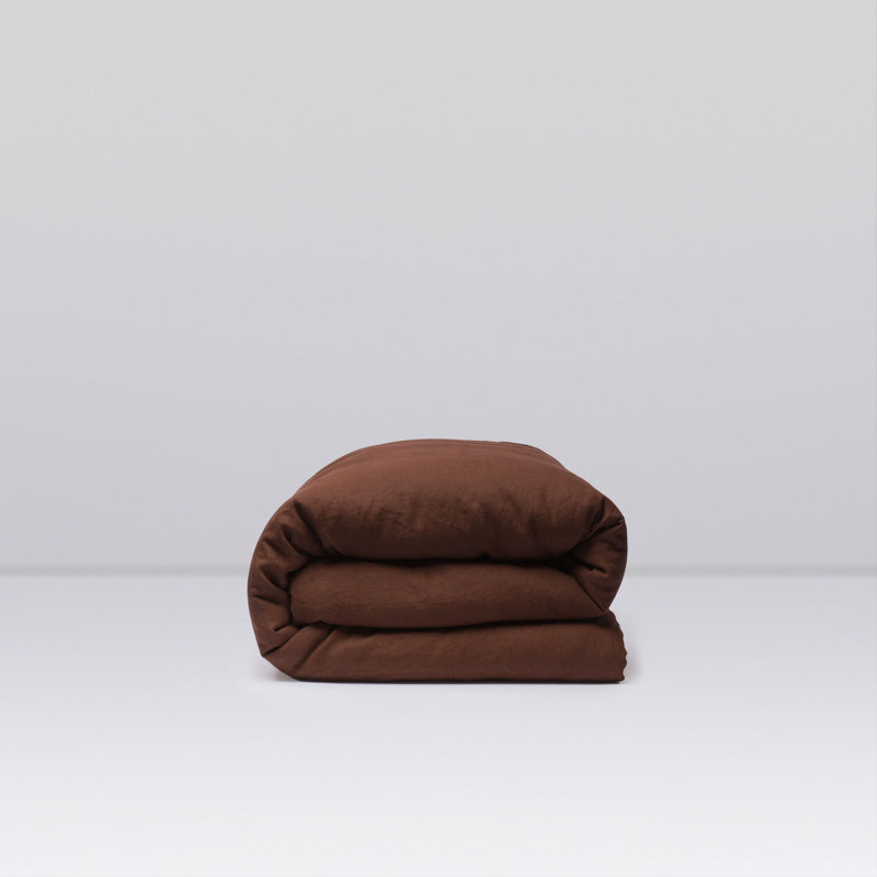 Comforter Cover - Linen Washed - Cocoa