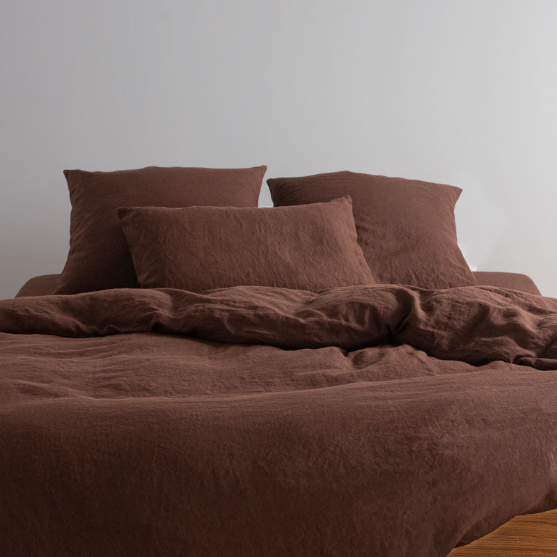 Duvet Cover - Washed Linen - Cocoa