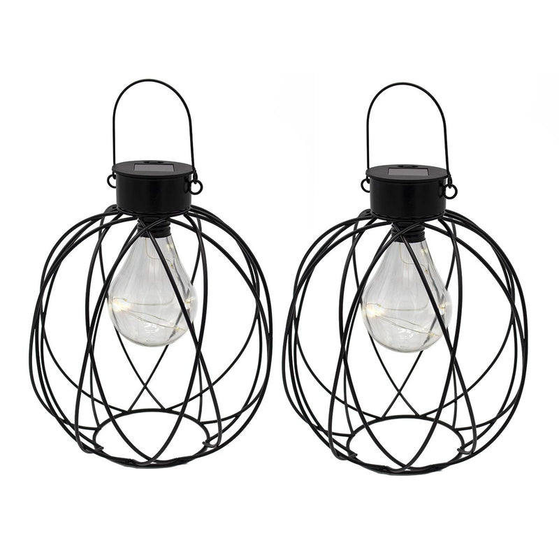 Lot De 2 Lanternes Solaires - Venus - Noir