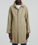 Fursac - Beige Cotton Gabardine Balmacaan Coat