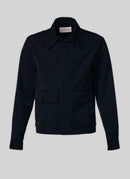 Fursac - Chaqueta de tejido técnico con cuello camisero - Azul marino