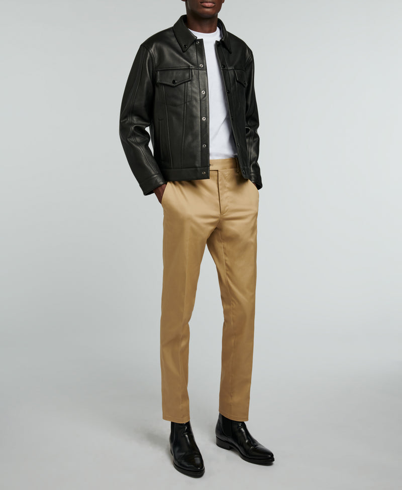 Fursac - Black Grain Leather Jacket