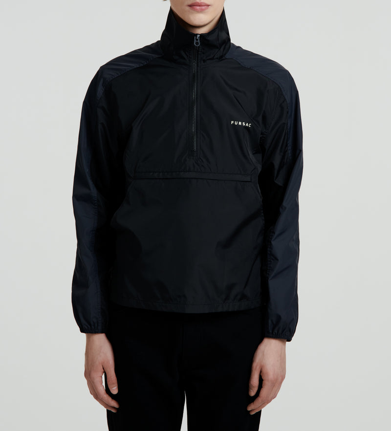 Fursac - Black and Blue Technical Fabric Windbreaker