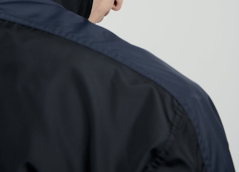 Fursac - Black and Blue Technical Fabric Windbreaker